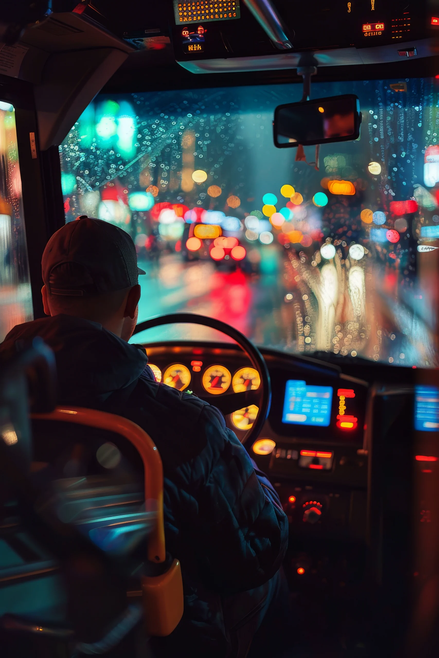 male bus driver portrait
